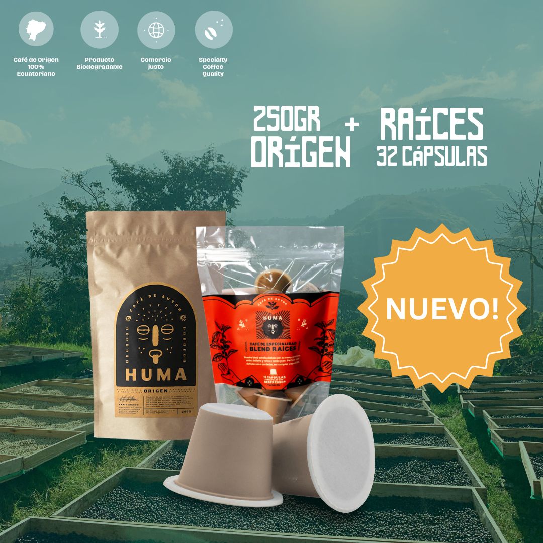 250 gr origen y 32 cápsulas  raíces  - suscripción